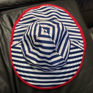 Sunday Afternoons Infant Blue and White Striped Sun Hat 0-6M